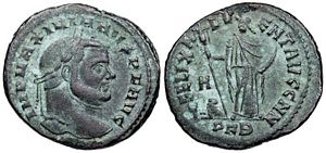 Maximianus FELIX ADVENT AVGG NN Carthage 25b
