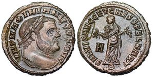 Maximianus SALVIS
                      AVGG ET CAESS FEL KART Carthage 33b