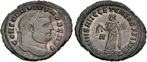 Constantius I
                      SALVIS AVGG ET CAESS FEL KART Carthage 34a