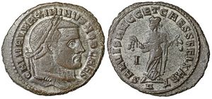 Maximinus II
                      SALVIS AVGG ET CAESS FEL KART Carthage 40b