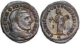 Galerius SALVIS
                      AVGG ET CAESS FEL KART Carthage 43a