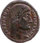 Constantine the Great head with diadem (plain, rosette, pearl) RIC 30