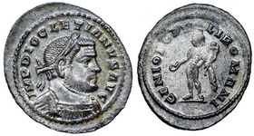 Diocletian
                      GENIO POPVLI ROMANI RIC VI London 28a