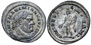 Maximianus
                      GENIO POPVLI ROMANI RIC VI London 23b