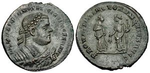 Diocletian PROVIDENTIA DEORVM QVIES AVGG
                        RIC VI London 77b