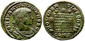 Constantine II
                      PROVIDENTIAE CAESS Constantinople 9