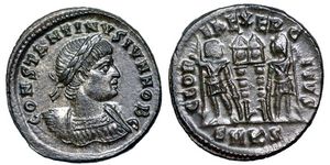 Constantine II GLORIA EXERCITVS Cyzicus 81