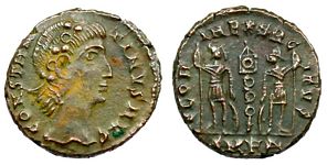 Constantine II GLORIA EXERCITVS Heraclea 16