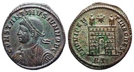 Constantine II PROVIDENTIAE CAESS campgate
                      Rome 267