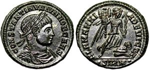 Constantine II ALAMANNIA DEVICTA Sirmium 50