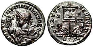 Constantine II VIRTVS EXERCIT Siscia 126