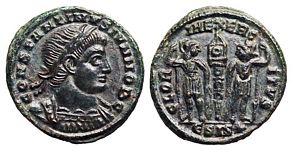 Constantine II GLORIA
                      EXERCITVS RIC VII Siscia 262