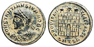 Constantine II
                      PROVIDENTIAE CAESS Thessalonica 157