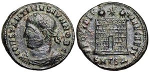 Constantine
                      II PROVIDENTIAE CAESS Thessalonica 157
