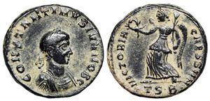 Constantine II
                      VICTORIA CAESS NN RIC VII Thessalonica 65