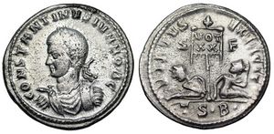 Constantine II
                      VIRTVS EXERCIT Thessalonica 80