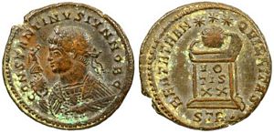 Constantine II BEATA TRANQVILLITAS Trier 353