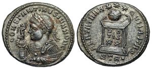 Constantine II BEATA
                      TRANQVILLITAS Trier 353