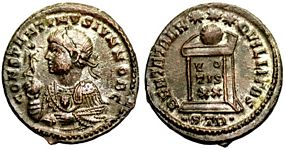 Constantine II BEATA TRANQVILLITAS Trier 382