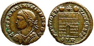 Constantine II PROVIDENTIAE CAESS Trier 455