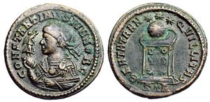 Constantine II BEATA
                      TRANQVILLITAS Trier 327