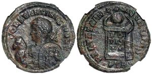 Constantine II BEATA
                        TRANQVILLITAS Trier 415