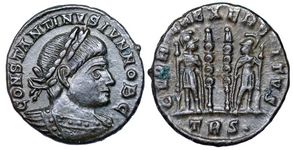 Constantine II GLORIA EXERCITVS Trier 527