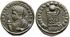Constantine II BEATA TRANQVILLITAS Trier
                        353