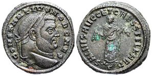 Constantius I
                      SALVIS AVGG ET CAESS FEL KART Carthage 32a