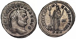 Constantius I
                        FELIX ADVENT AVGG NN Carthage 26a
