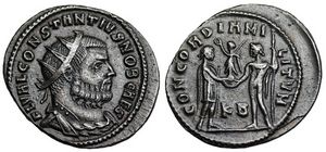 Constantius I
                      CONCORDIA MILITVM Cyzicus 19a