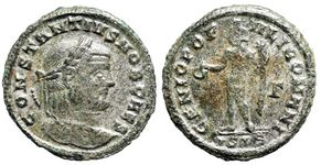 Constantius I GENIO POPVLI ROMANI Siscia
                        98a