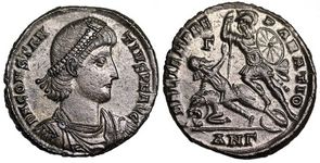 Constantius II
                        FEL TEMP REPARATIO Antioch 132 fallen horseman