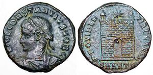 Constantius II
                        PROVIDENTIAE CAESS RIC VII Antioch 74