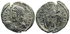 Constantius II FEL
                        TEMP REPARATIO hut Aquileia 104