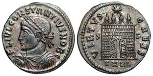 Constantius II VIRTVS CAESS Arles 306