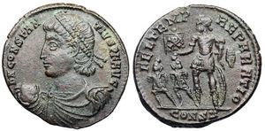 Constantius
                        II FEL TEMP Constantinople 84 two captives