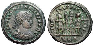 Constantius II GLORIA EXERCITVS Cyzicus 84