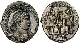 Constantius II GLORIA EXERCITVS Lyons 245