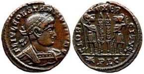 Constantius II GLORIA EXERCITVS Lyons 264