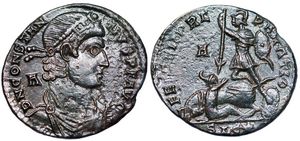 Constantius II FEL
                      TEMP REPARATIO Lyons 102 sitting horseman