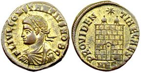 Constantius II
                      PROVIDENTIAE CAES• Nicomedia 128