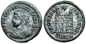 Constantius II
                      PROVIDENTIAE CAES• Nicomedia 158