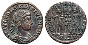 Constantius II GLORIA EXERCITVS Rome 352