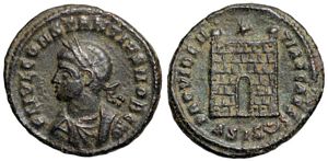 Constantius II PROVIDENTIAE CAESS Siscia 217