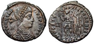 Constantius II HOC
                      SIGNO VICTOR ERIS Siscia 304
