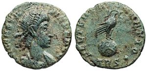 Constantius II FEL TEMP
                      phoenix on globe Trier 233