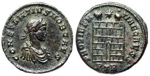 Constantius II
                      PROVIDENTIAE CAESS Trier 457