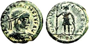 Constantius II VIRTVS AVGG NN unofficial
                        issue Trier