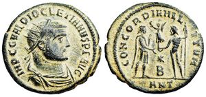 Diocletian CONCORDIA
                      MILITVM Antioch 60a